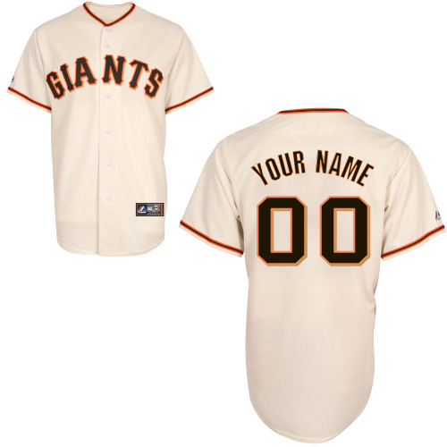 Customized Youth MLB jersey-San Francisco Giants Authentic Home White Cool Base Baseball Jersey